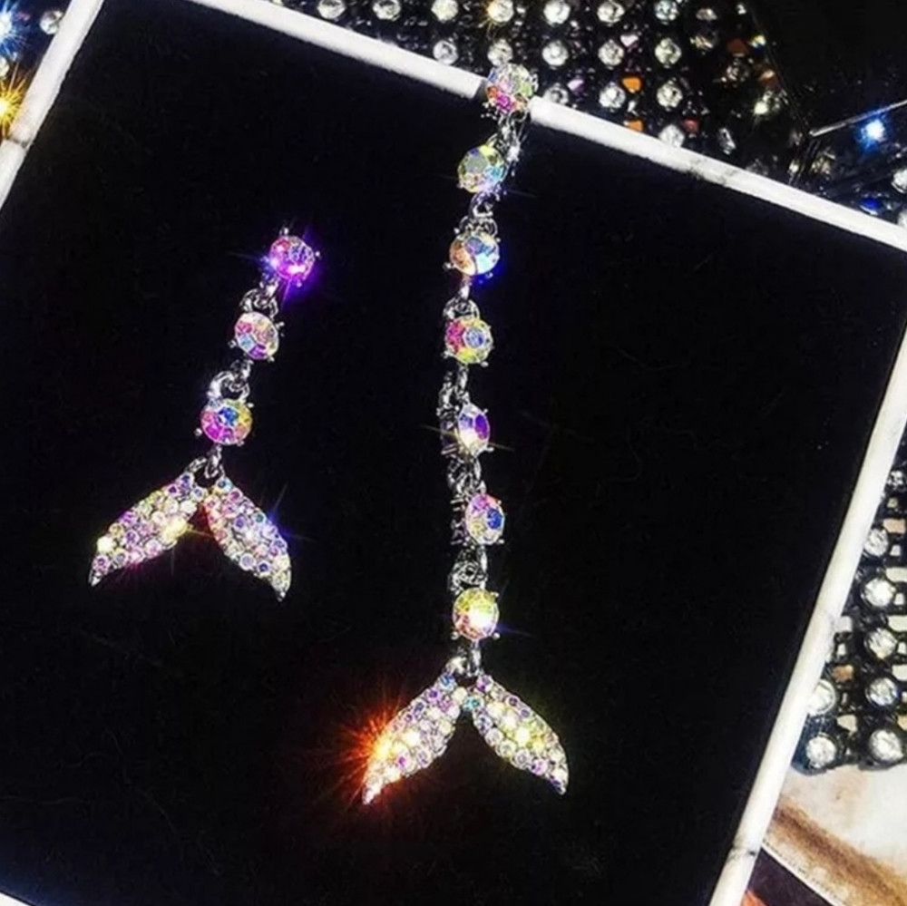 Asymetrical Mermaid Tail Earrings